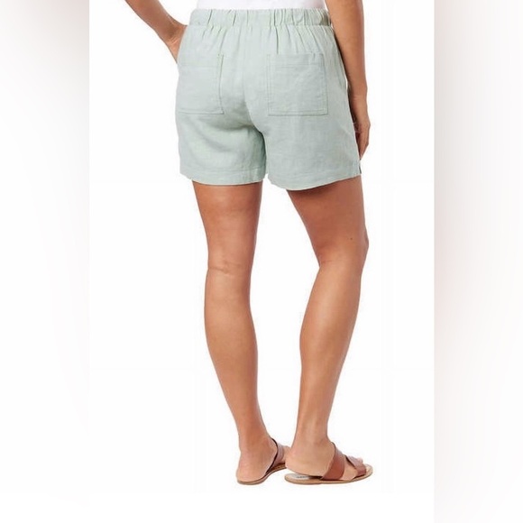 Briggs‎ Seafoam Green Linen Shorts Size Large - Picture 2 of 15